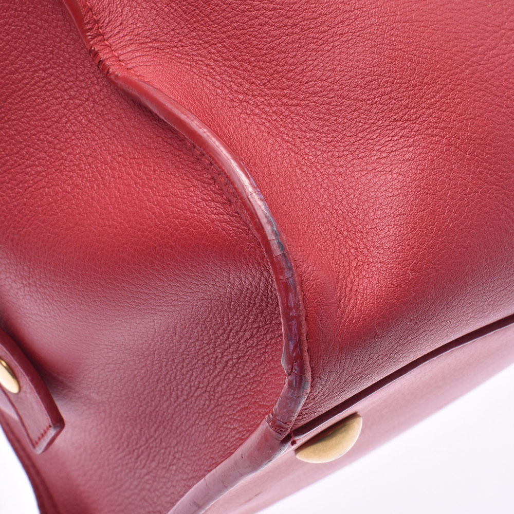 SAINT LAURENT Cabas Y Line Red Calfskin Handbag - Picture 8 of 11